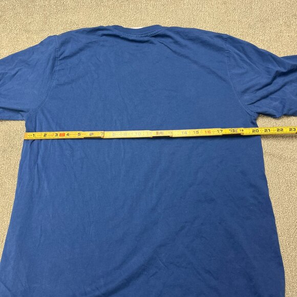 STAINS Brooks Brothers Shirt 346 Mens Large Short Sleeve Blue T-Shirt Logo - Picture 9 of 9